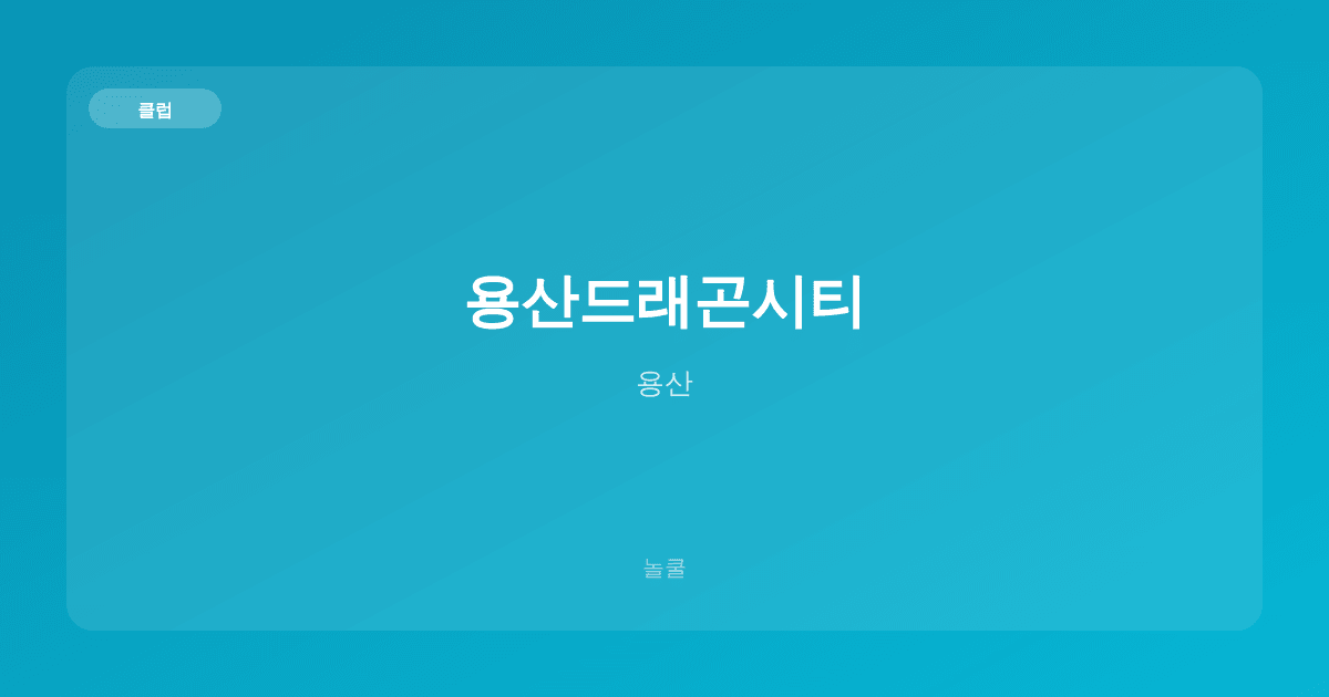 용산드래곤시티 클럽 용산